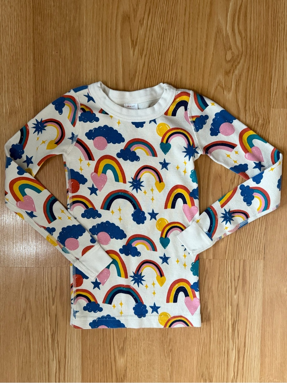 Hanna Andersson Long Sleeve Rainbow Long Sleeve Thermal Top Kids 8